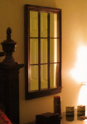 9 Lite Mahogany Mirror Window